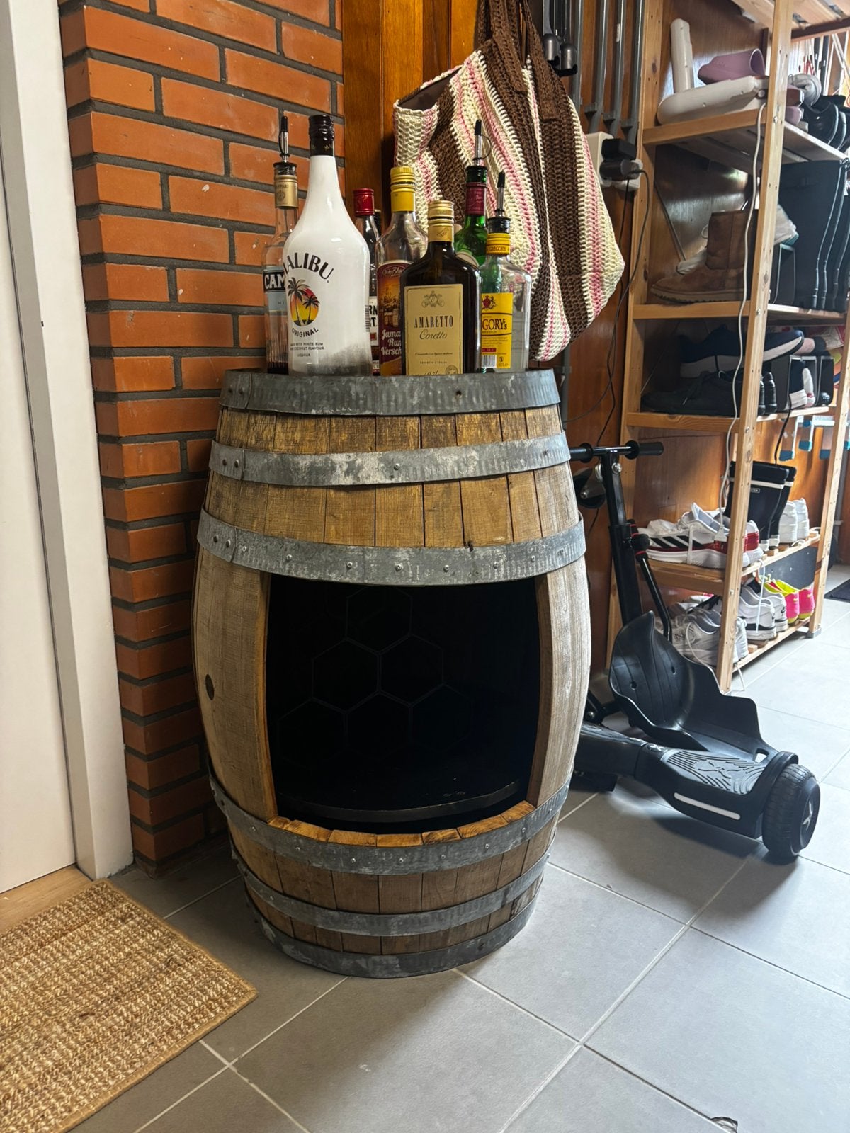 Wijnvat tafel regenton wijnkast voorraadkast, 150 liter of meer, Ophalen, Zo goed als nieuw, Hout