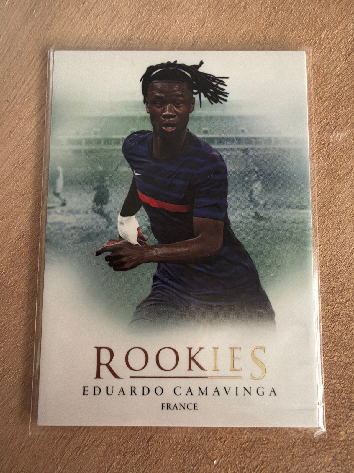 Eduardo Camavinga Rookie kaart - Futera Unique 2021, Ophalen of Verzenden, Zo goed als nieuw, Buitenlandse clubs, Spelerskaart