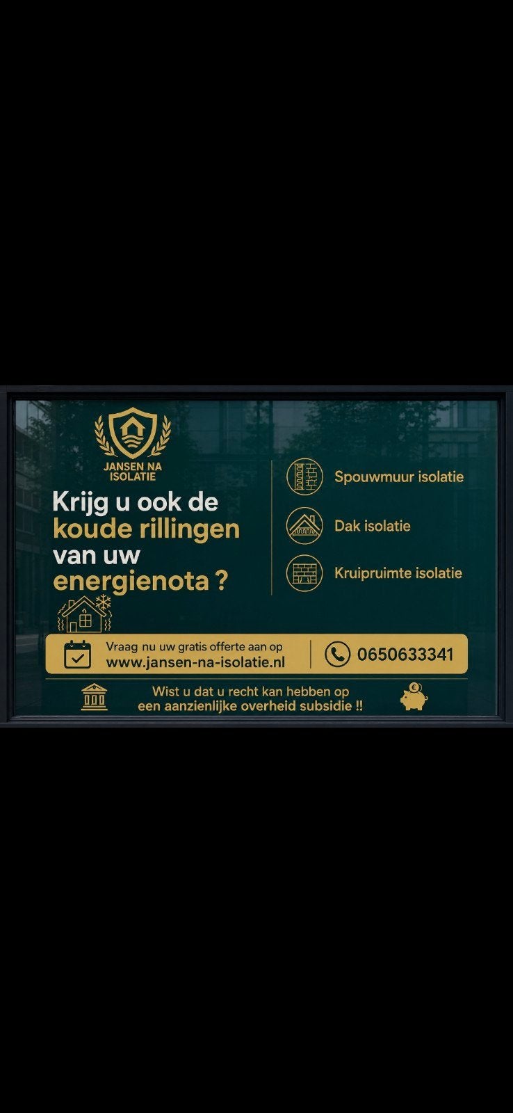 dak isolatie - spouwmuur isolatie - bodem isolatie