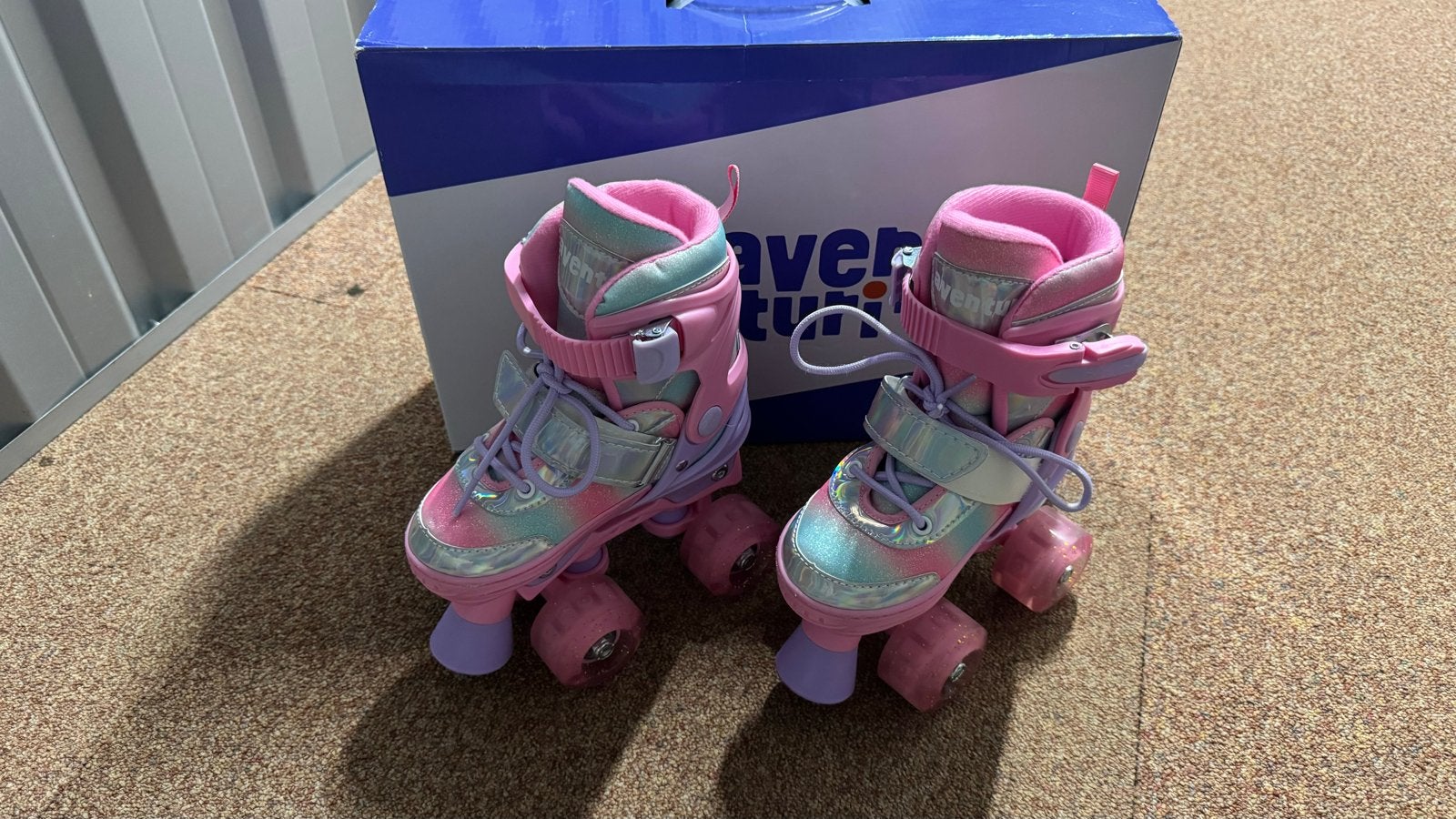 Verstelbare rolschaatsen voor kinderen, roze/blauw, 27-30, Ophalen of Verzenden, Verstelbaar, Nieuw, Kinderen