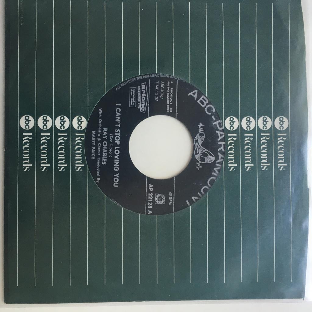 S57 R.Charles I can’t stop loving you/ Born to lose HOL60 €4, Beschermende buitenhoes, Ophalen of Verzenden, Zo goed als nieuw