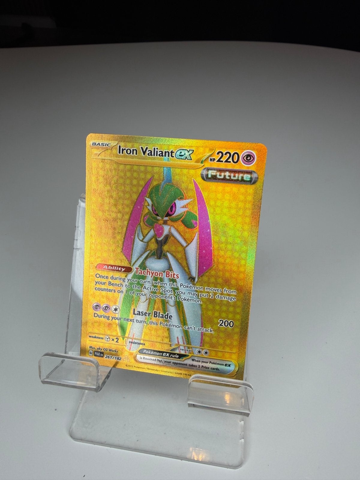 Iron Valiant ex 261/182 Pokémon kaart, Ophalen of Verzenden, Zo goed als nieuw, Losse kaart, Foil
