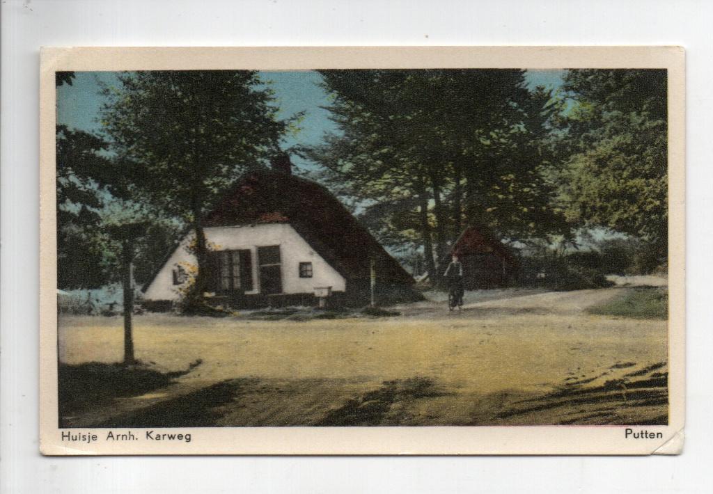 Putten, Huisje Arnh. Karweg., Ophalen of Verzenden, 1940 tot 1960, Ongelopen, Gelderland