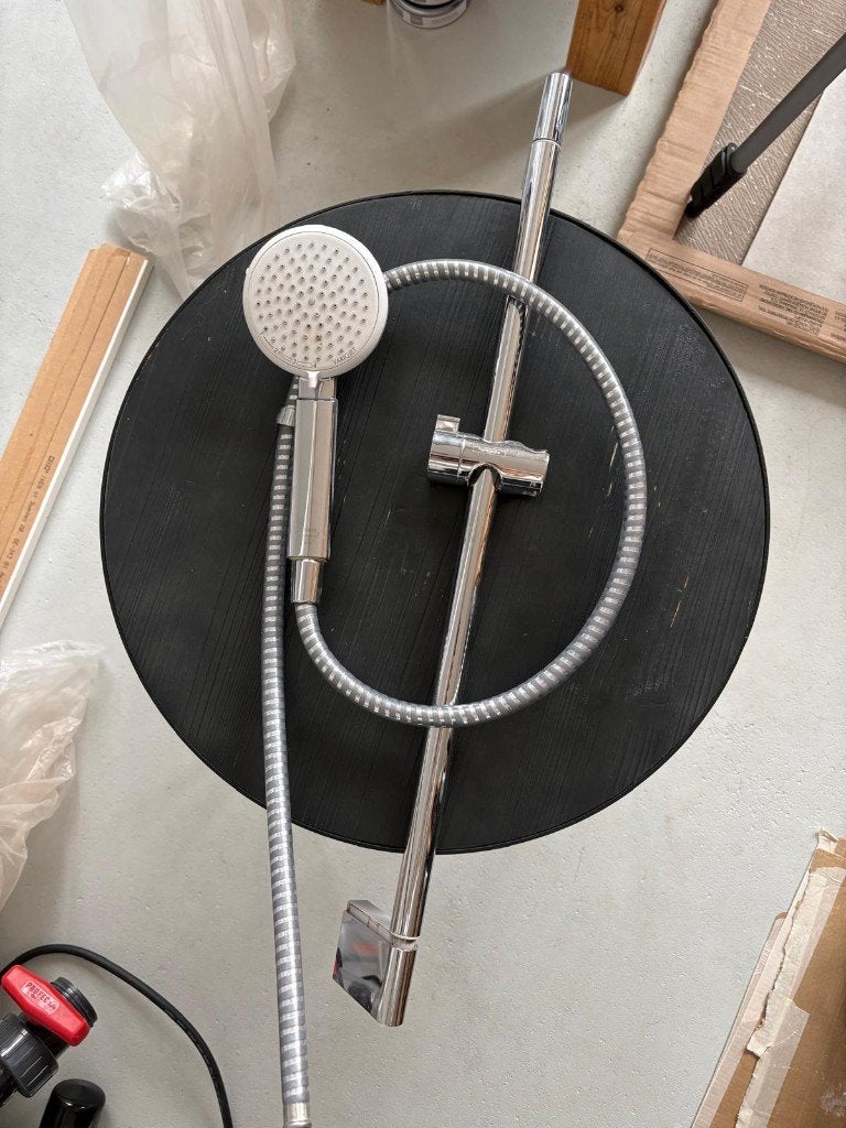 Hansgrohe Crometta 85 douche stang met VARIOJET handdouche, Ophalen, Zo goed als nieuw, Chroom, Douche