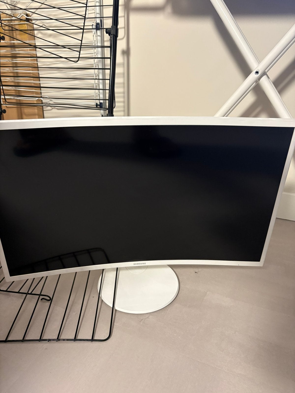Samsung Curved Monito Wit, Audio, Tv en Foto, Televisies, Ophalen, LED, Zo goed als nieuw, Samsung