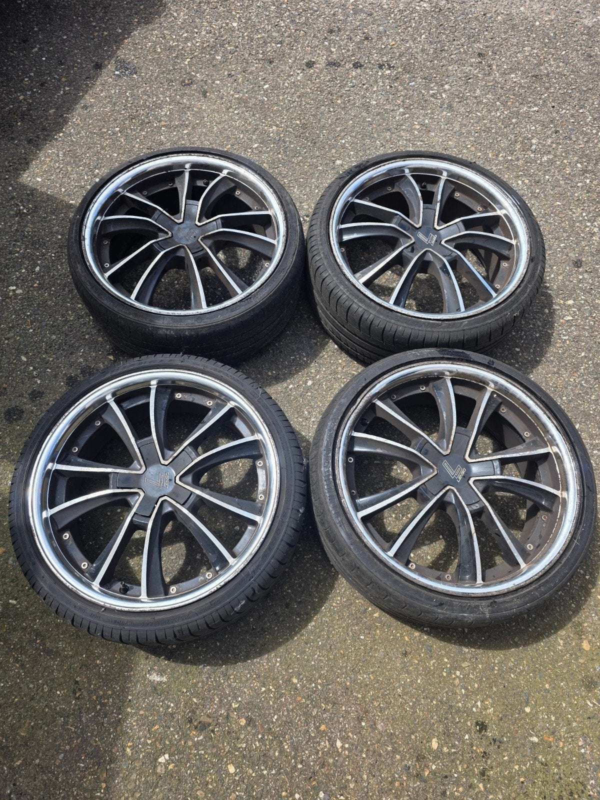 Lenso 18 inch velgen met banden (2x goed, 2x op), Ophalen of Verzenden
