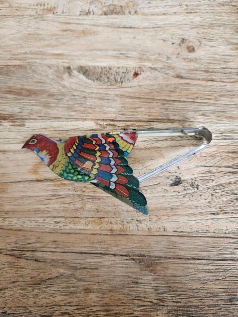 Vintage blikken speelgoed vogel - werkt nog perfect!, Ophalen of Verzenden, Gebruikt, Jongen of Meisje