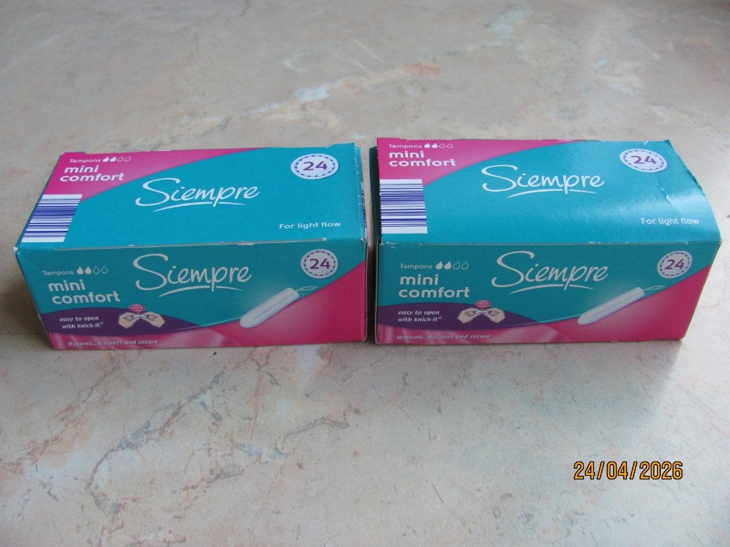 NIEUW 2x verpakking TAMPONS Siempre MINI 2 druppels 54 stuks, Ophalen of Verzenden, Nieuw, Overige typen