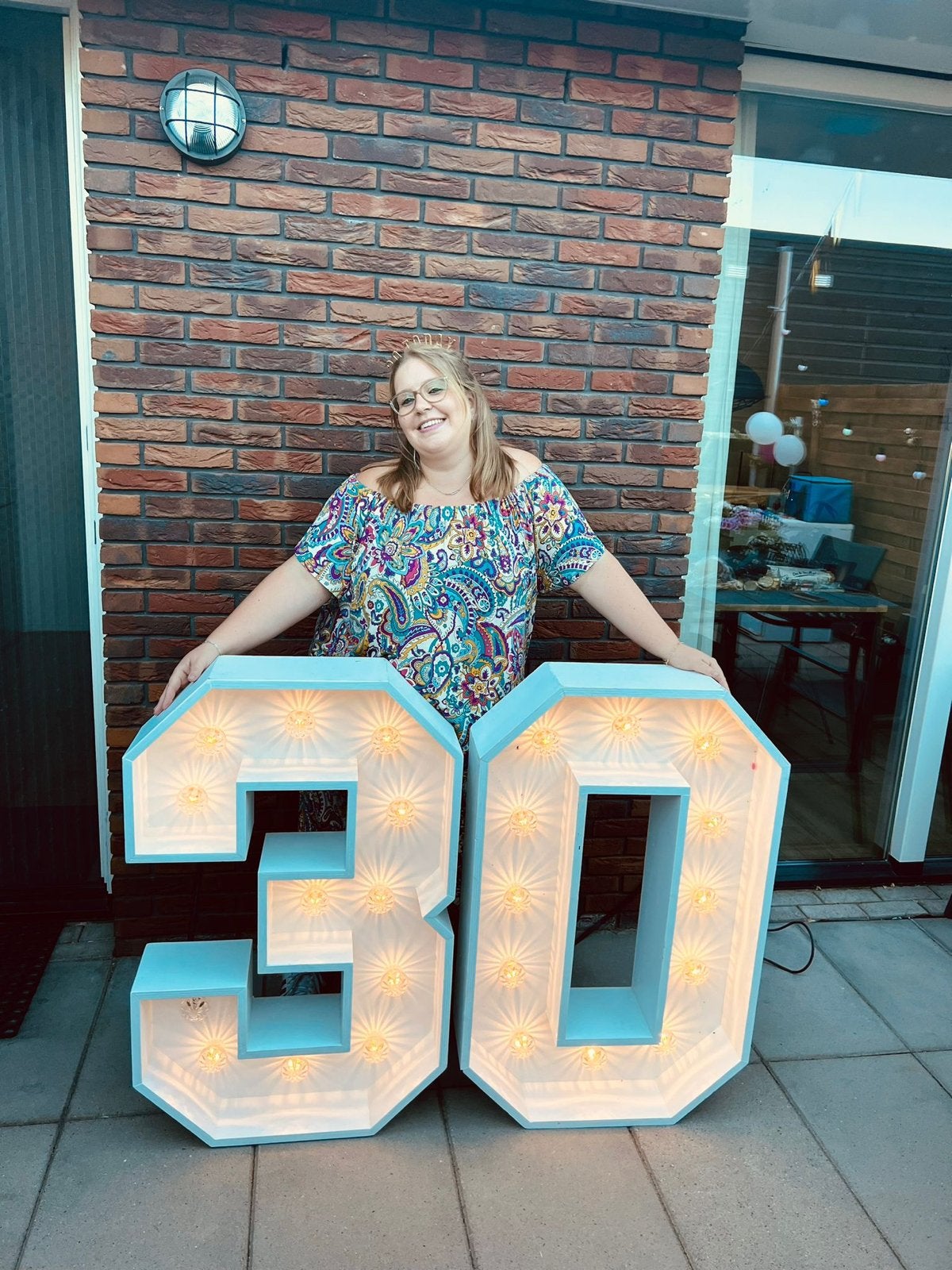 Luxe XL licht Cijfers en Letters voor Feesten en Evenementen, Ophalen, Zo goed als nieuw, Versiering, Verjaardag