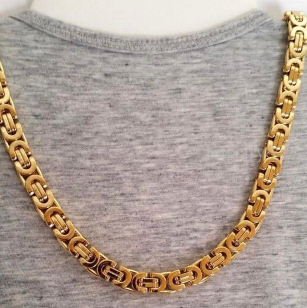 Gouden Koningsketting - Stijlvol en Tijdloos Design, Verzenden, Nieuw, Goud