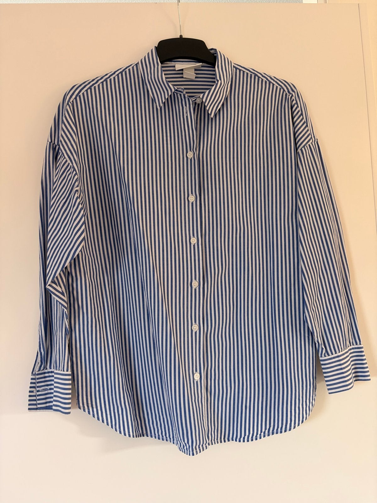 Monkl gestreept overhemd maat S, Ophalen, Zo goed als nieuw, Maat 36 (S), Blauw