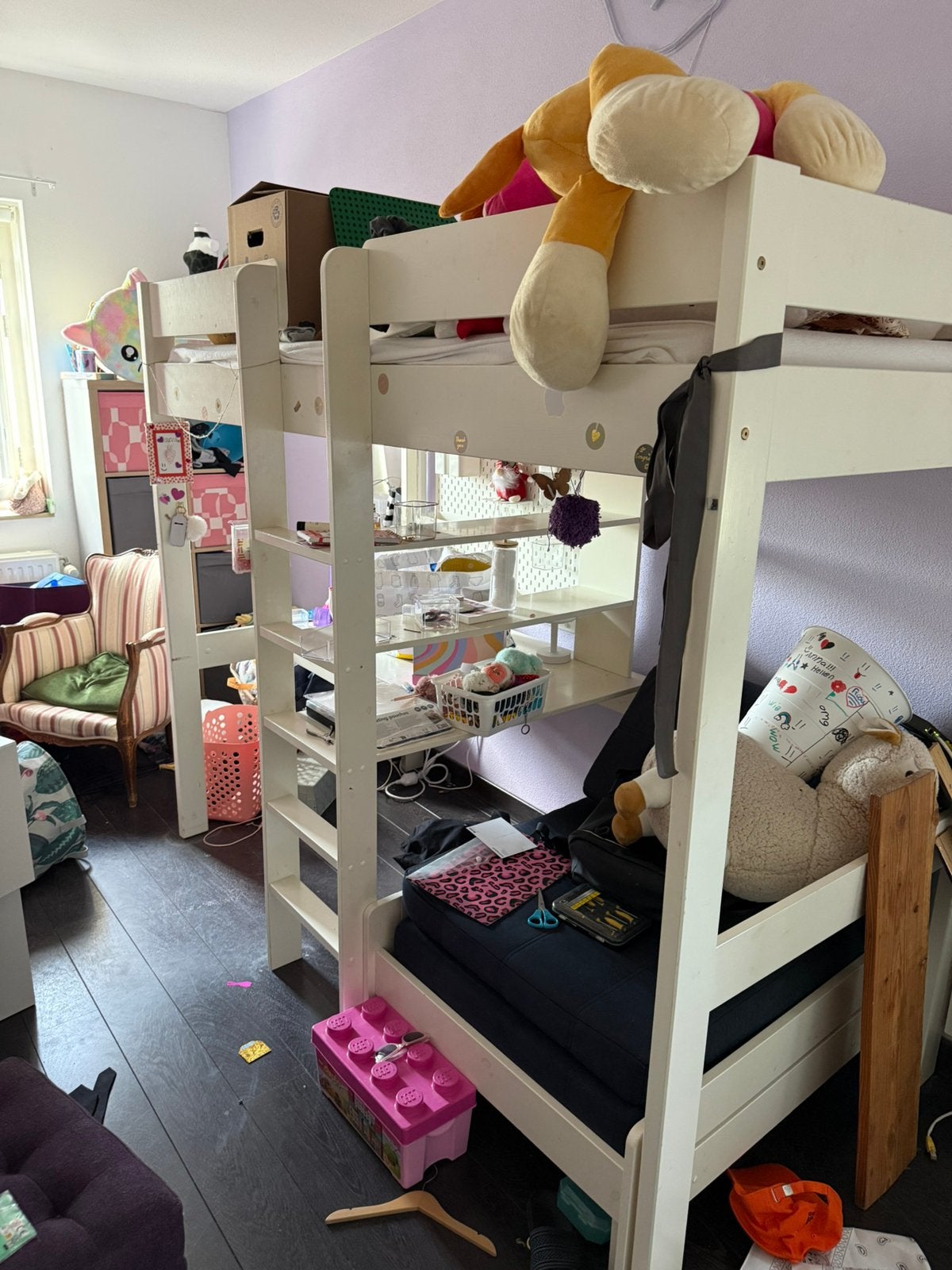 Hoogslaper met bureau en logeerbed, Ophalen, Zo goed als nieuw, Hoogslaper