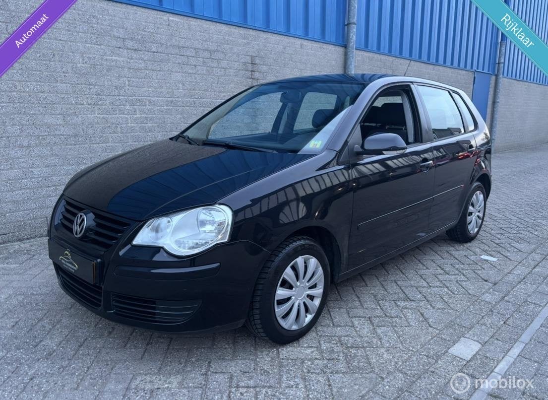 Volkswagen Polo 1.4-16V AUTOMAAT|NW APK|Airco|5drs|Nette|, Auto's, 4 cilinders, Zwart, Bedrijf, 1033 kg