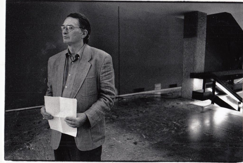 Geert van Kesteren foto Remco Campert Poetry Rotterdam 1992, Ophalen of Verzenden, 1980 tot heden, Overige onderwerpen