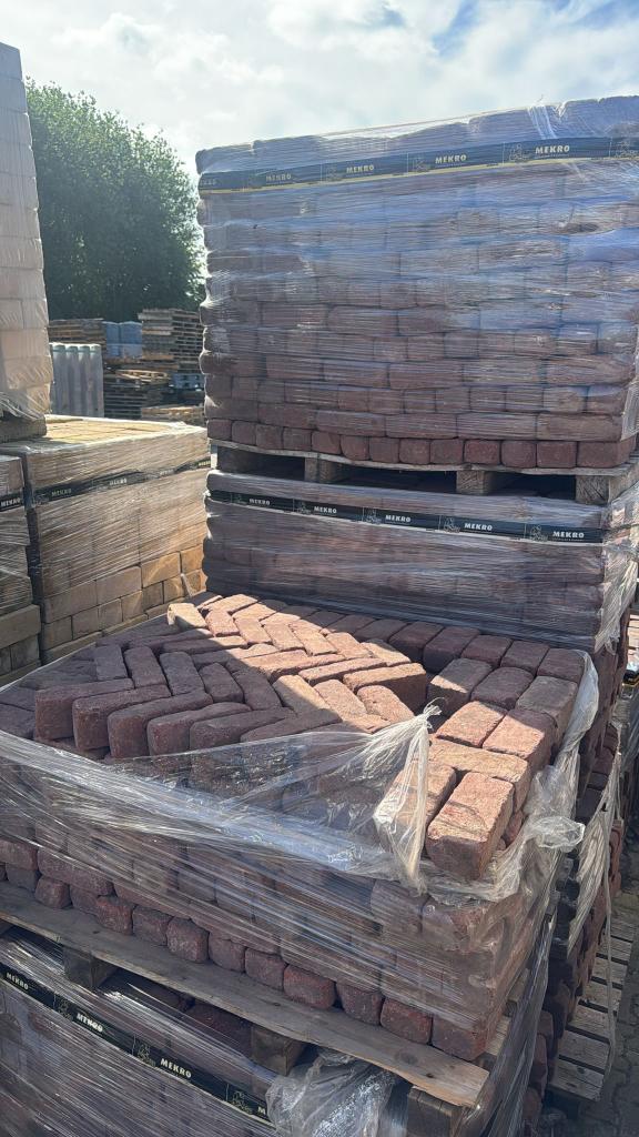 40m2 gebruikte Dikformaat gebakken, Tuin en Terras, Tegels en Klinkers, Ophalen of Verzenden, Gebruikt, 10 m² of meer, Klinkers