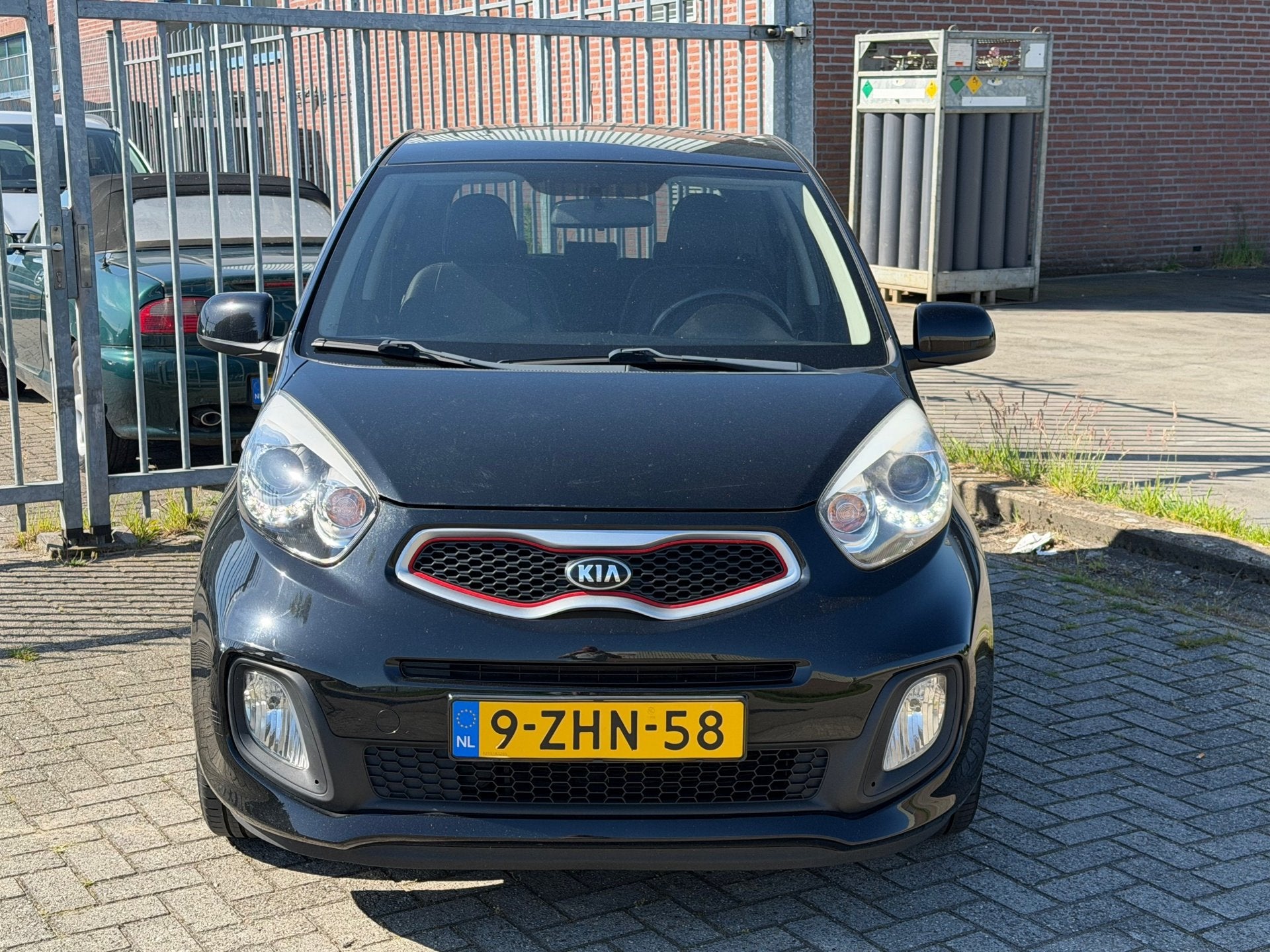 Kia Picanto 1.0 CVVT ISG 5 deurs! NL AUTO NAP! Leer l Airco, Voorwielaandrijving, Euro 5, Gebruikt, Zwart