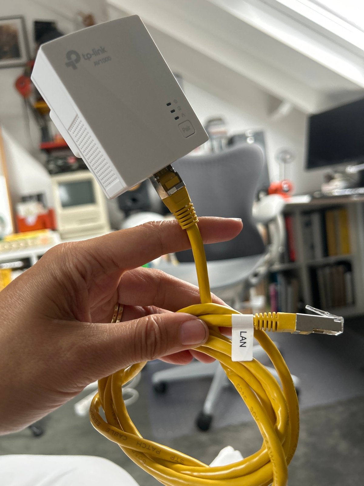 TP-Link AV1000 Powerline Adapter met LAN-kabel, Ophalen of Verzenden, Zo goed als nieuw