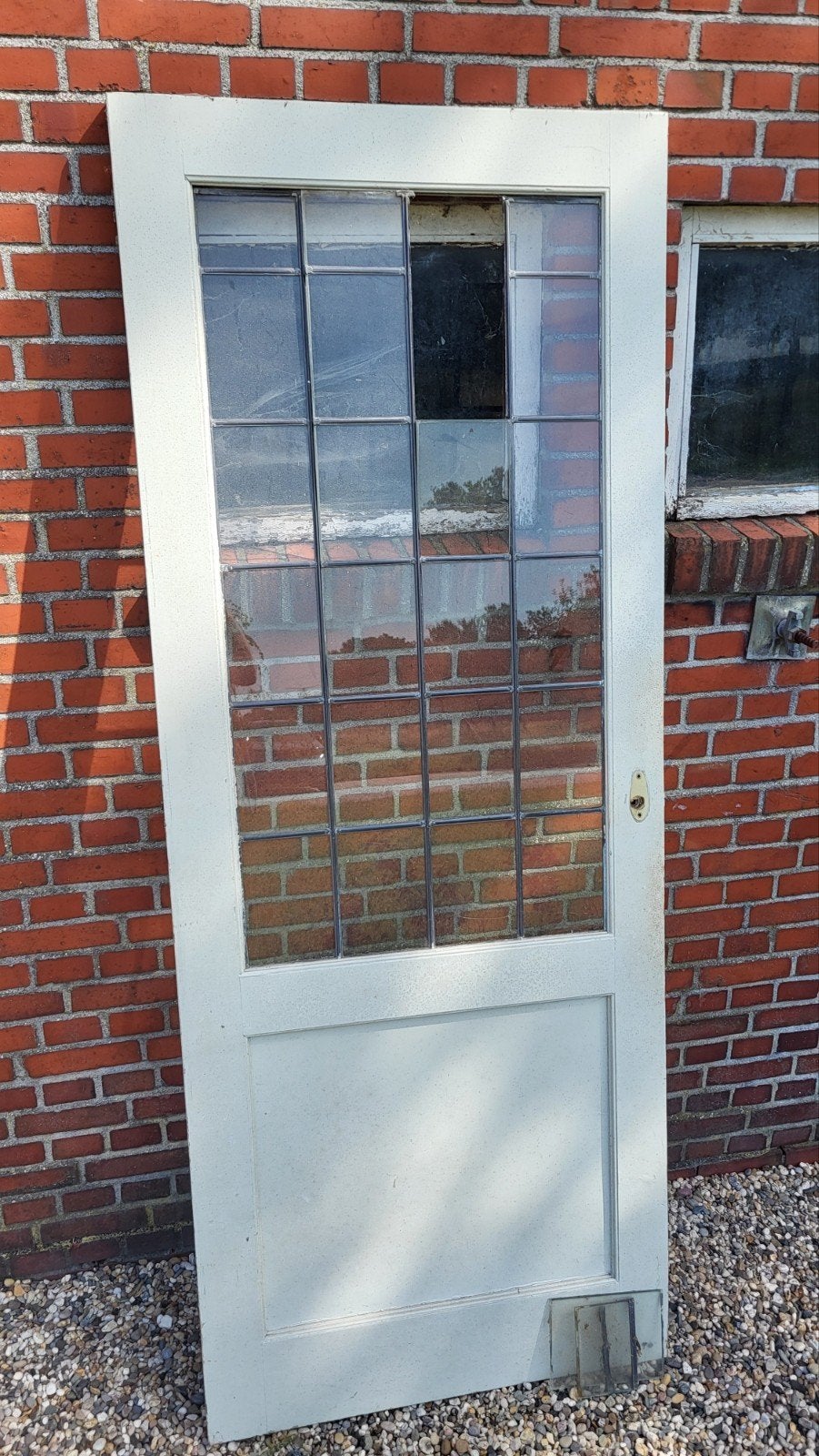 Deur met glas in lood - opknapper, Ophalen, Gebruikt, Binnendeur, Glas