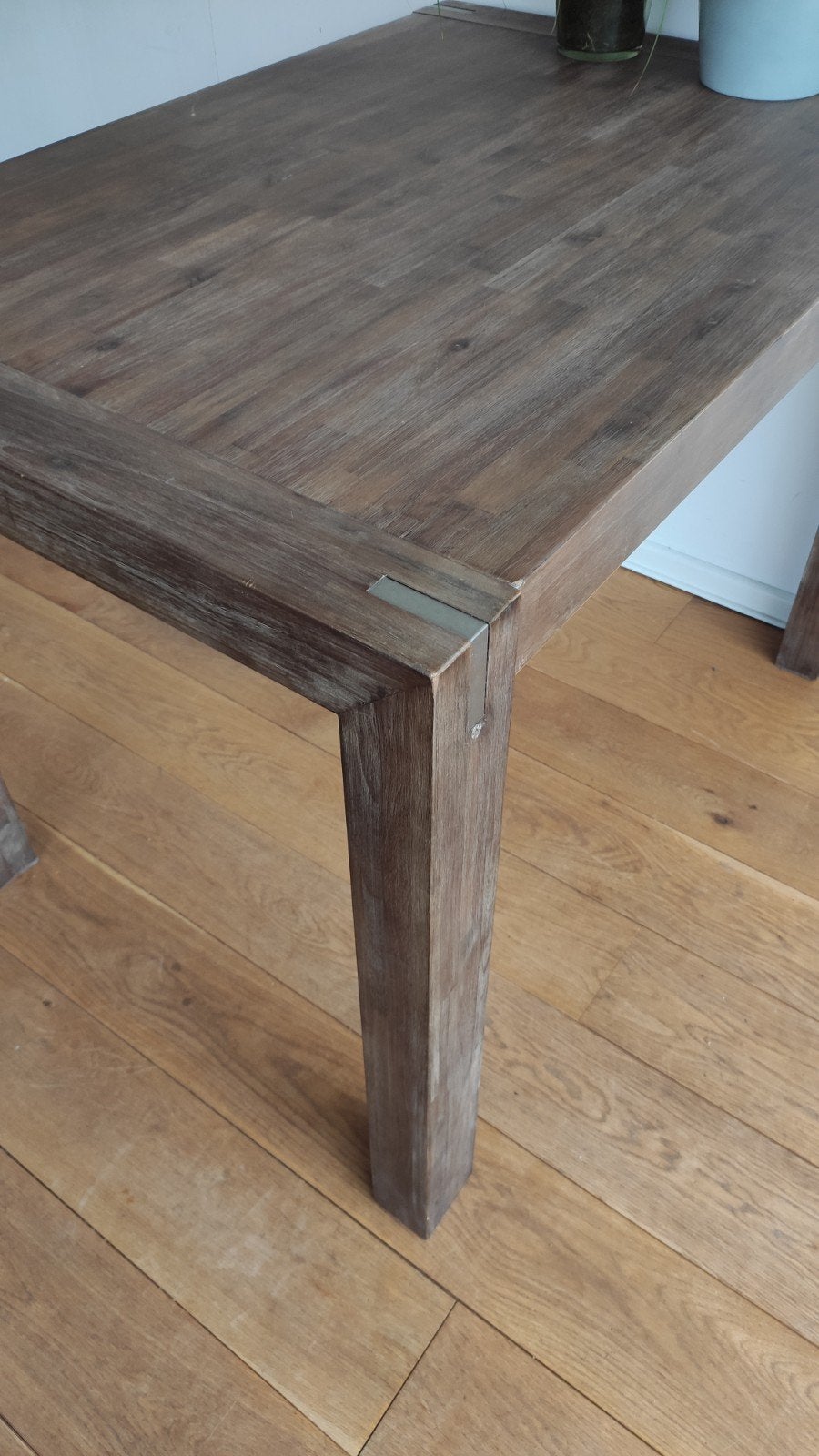Robuuste hoge houten bartafel, Ophalen, 100 tot 150 cm, 50 tot 100 cm, Vier personen