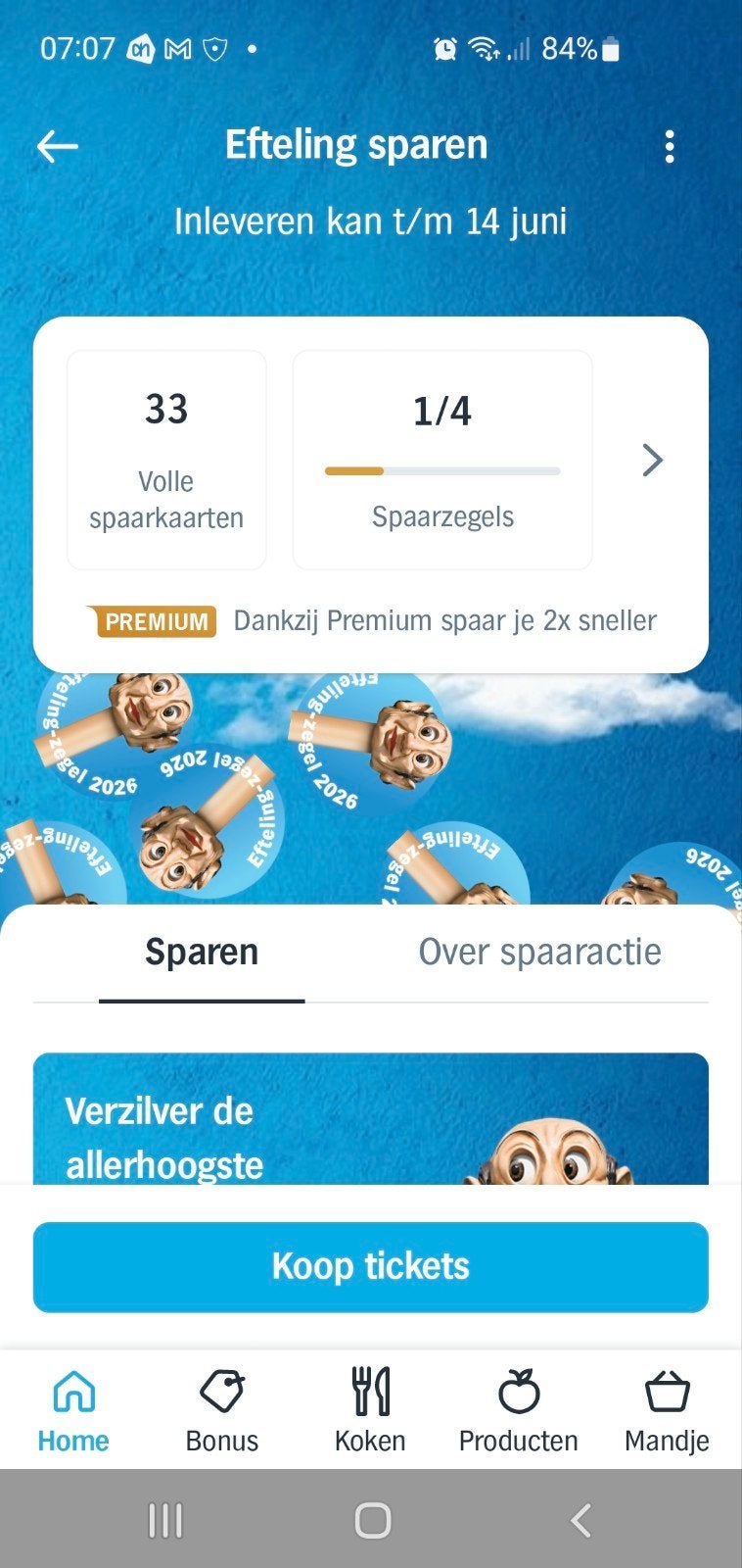 Efteling spaarkaarten - 33 volle kaarten, Drie personen of meer