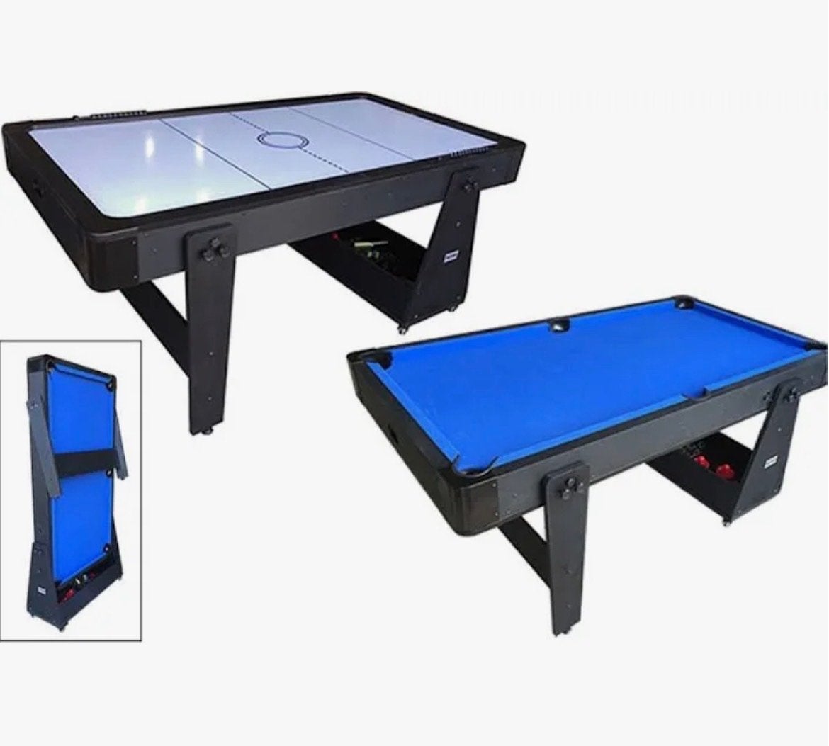 2-in-1 Airhockey en Poolbiljart Tafel metk top table, Sport en Fitness, Biljarten en Poolen, Ophalen, Gebruikt, Overige typen