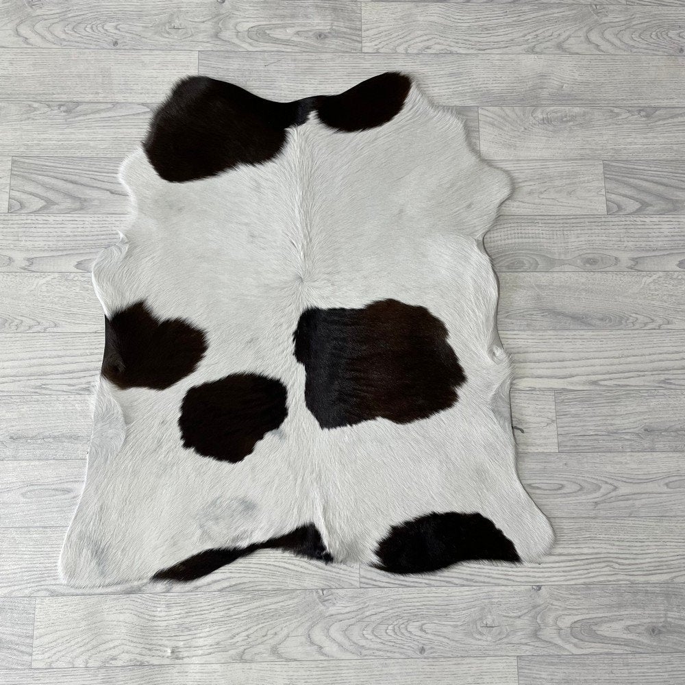 Kalfshuid bruin wit 85x75cm #148 | Lederstore, Huis en Inrichting, Nieuw, Overige vormen, Bruin, 50 tot 100 cm