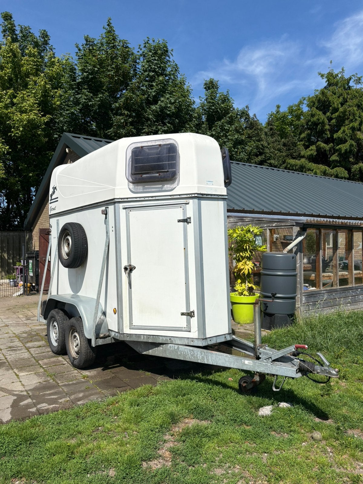 1,5 paards XX-Trail trailer, Ophalen, Gebruikt, Hout, 1½-paards trailer
