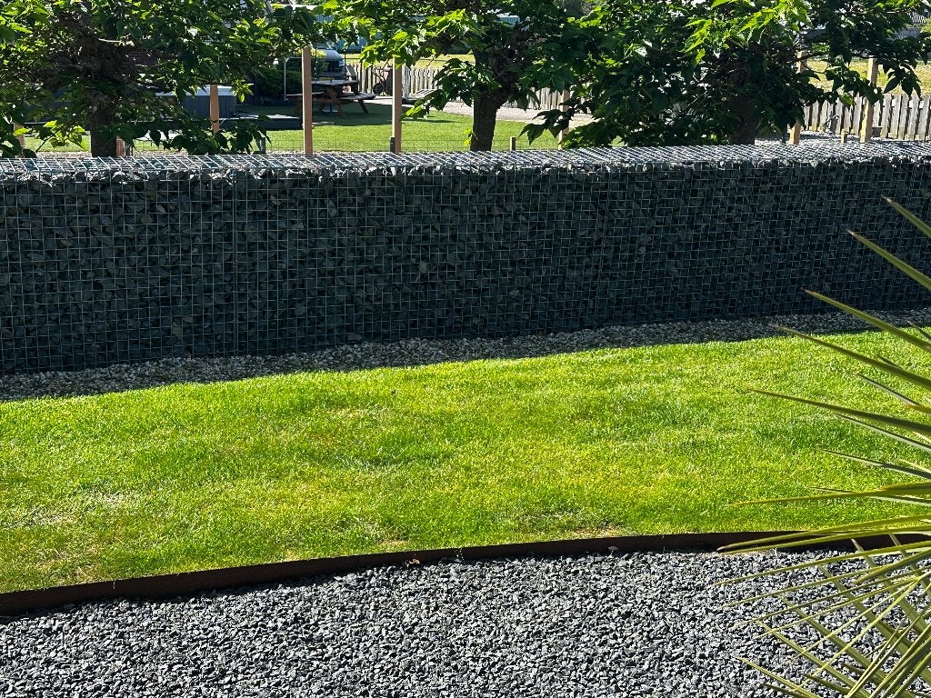steenkorven met grijze stenen, Tuin en Terras, Ophalen, 6 meter of meer, IJzer, 1 tot 2 meter