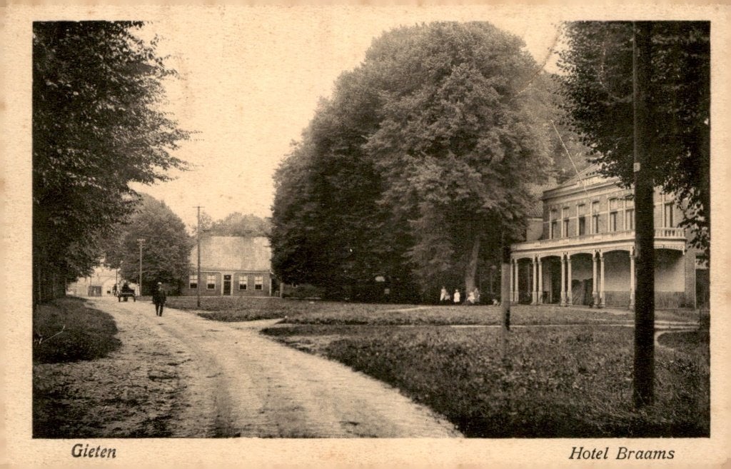 Gieten Hotel Braams # 916, Ophalen of Verzenden, Voor 1920, Gelopen, Drenthe