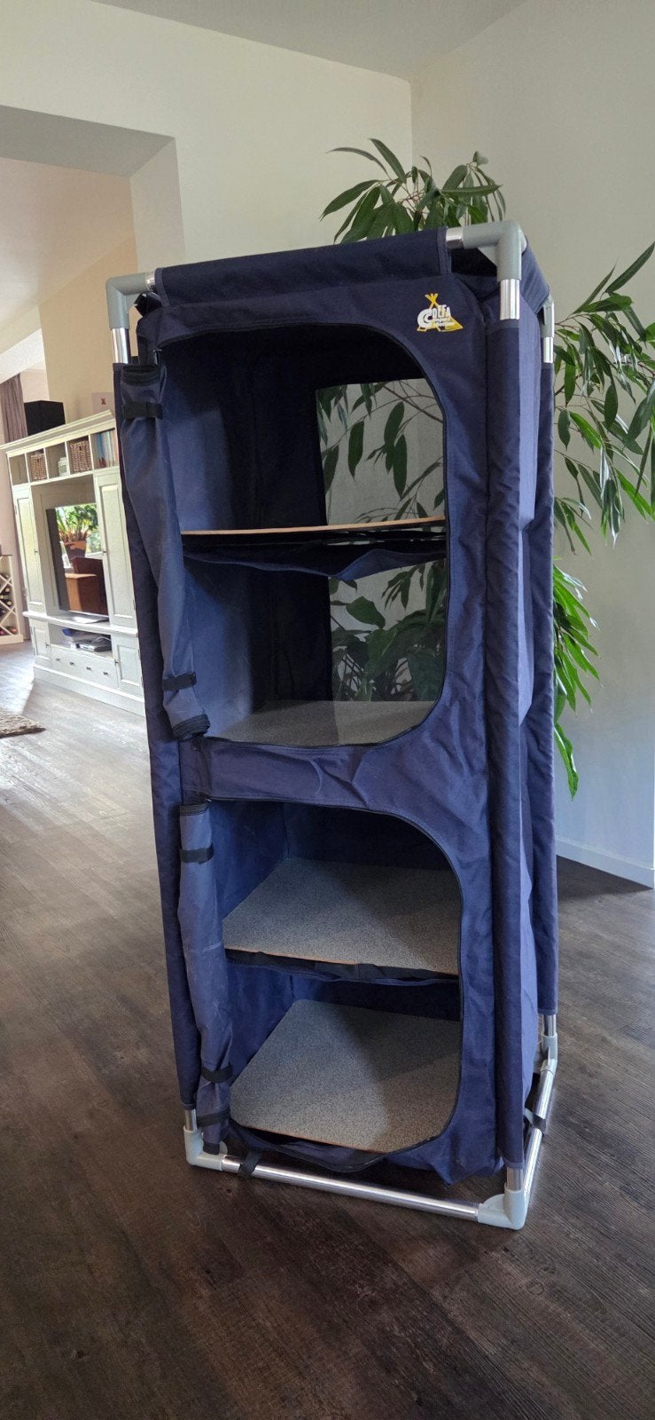 Defa Campingkast met 4 legplanken - 140x57x45 cm, Ophalen, Gebruikt
