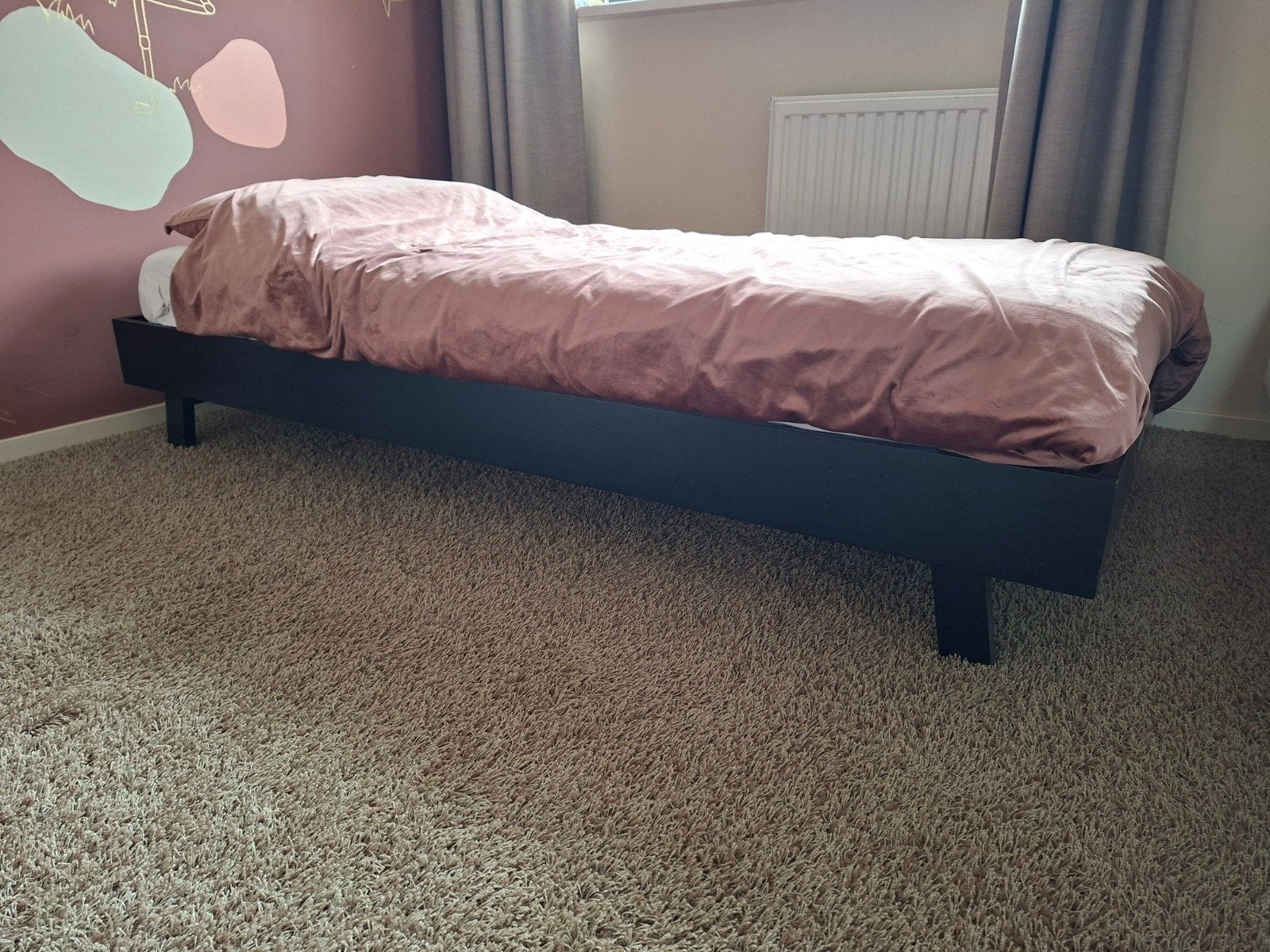 Coming Kids Harper eenpersoonsbed 90x200 cm met lattenbodem, Ophalen, 85 tot 100 cm, Zo goed als nieuw, Lattenbodem