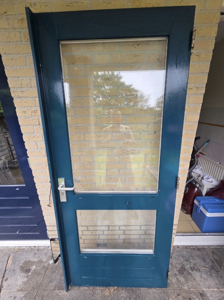 Buitendeur, 212x93, met nieuw slot + 3 sleutels, Ophalen, Gebruikt, 80 tot 100 cm, Buitendeur