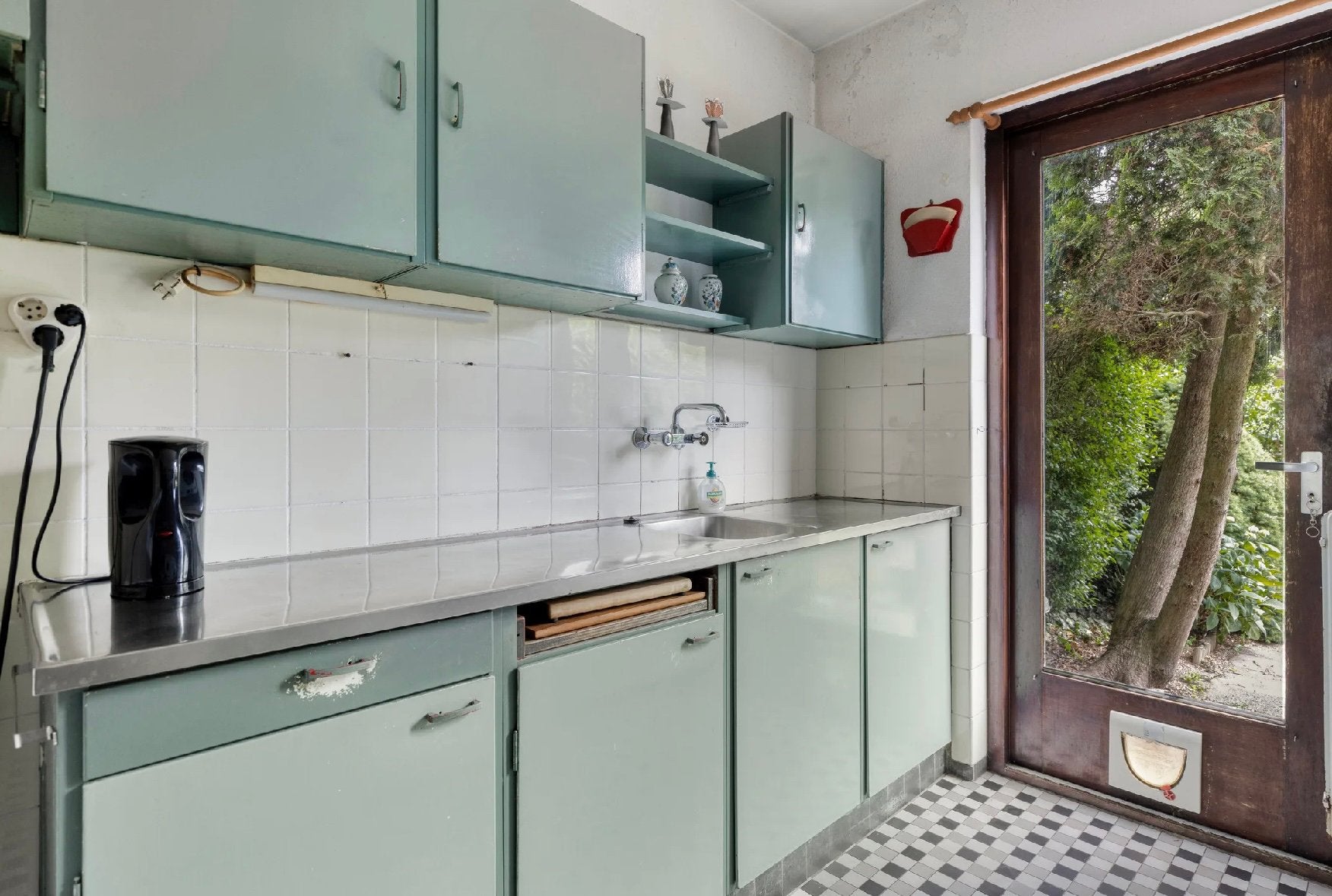 Originele vintage Bruynzeel keuken – jaren ’60/’70, Ophalen, Gebruikt, Enkelwandige keuken, Hoogglans of Gelakt