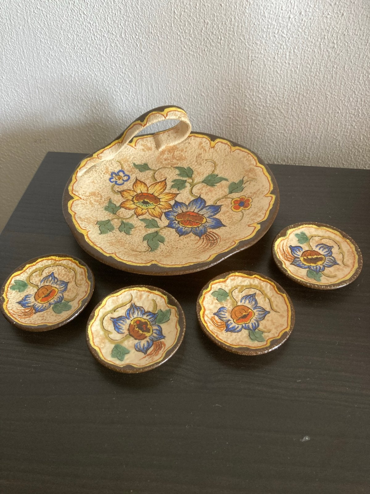 Zenith Gouda presenteerschaal met 4 kleine schaaltjes, Antiek en Kunst, Ophalen of Verzenden