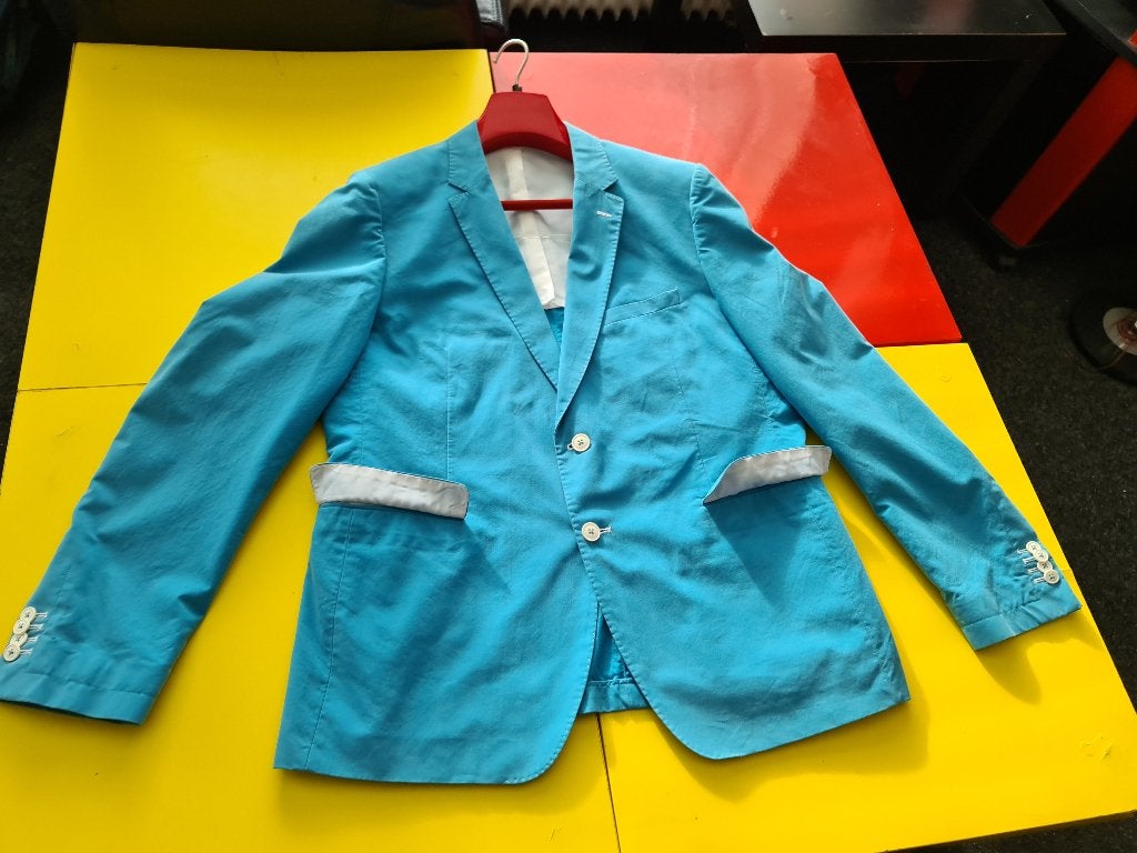 Cavallaro Napoli colbert super pasvorm met blauwe kleur56, Kleding | Heren, Cavallaro Napoli, Verzenden, Blauw, Maat 56/58 (XL)
