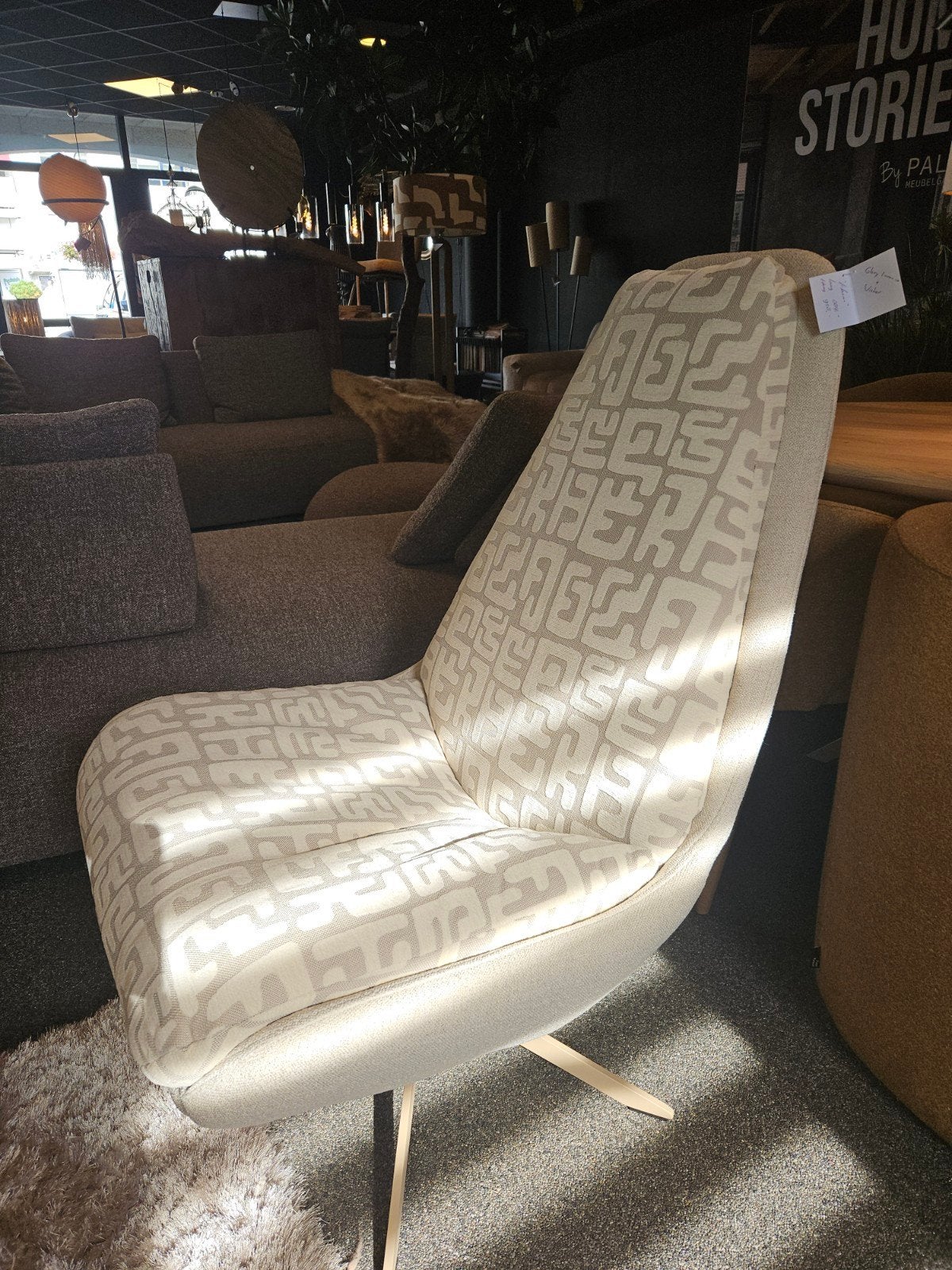 draai fauteuil HARM, Huis en Inrichting, Ophalen of Verzenden, Nieuw, 75 tot 100 cm, Leer