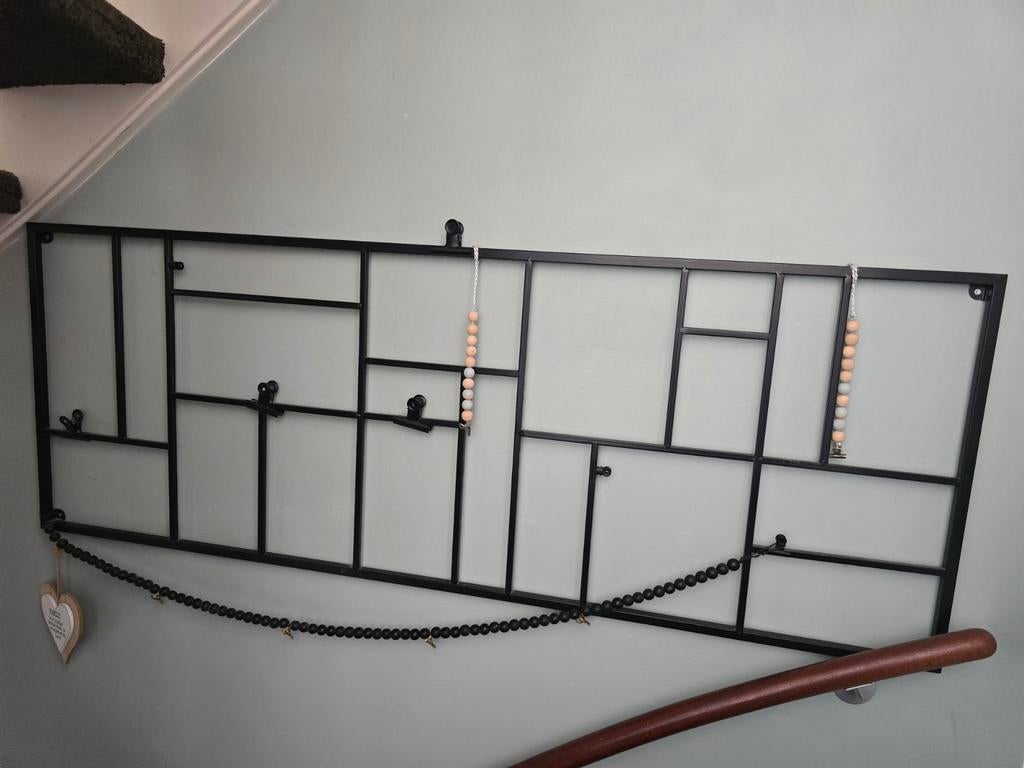 Stalen wandrek 55x150cm, Ophalen, Metaal, Industrieel, Gebruikt