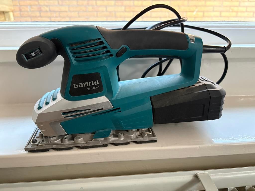 Gamma vlakschuurmachine vs-220hc in nieuwstaat, Doe-het-zelf en Verbouw, Gereedschap | Schuurmachines, Ophalen of Verzenden, Zo goed als nieuw