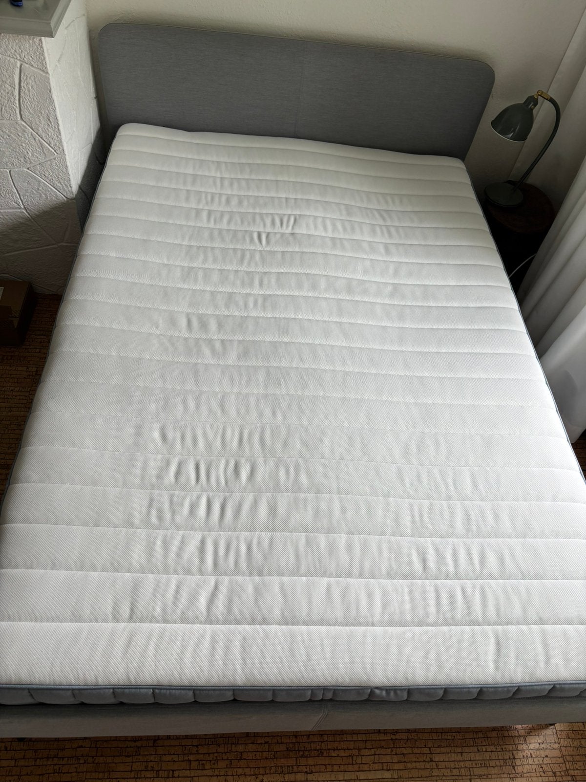 Bed with mattress, Ophalen, Gebruikt, Tweepersoons, 140 cm