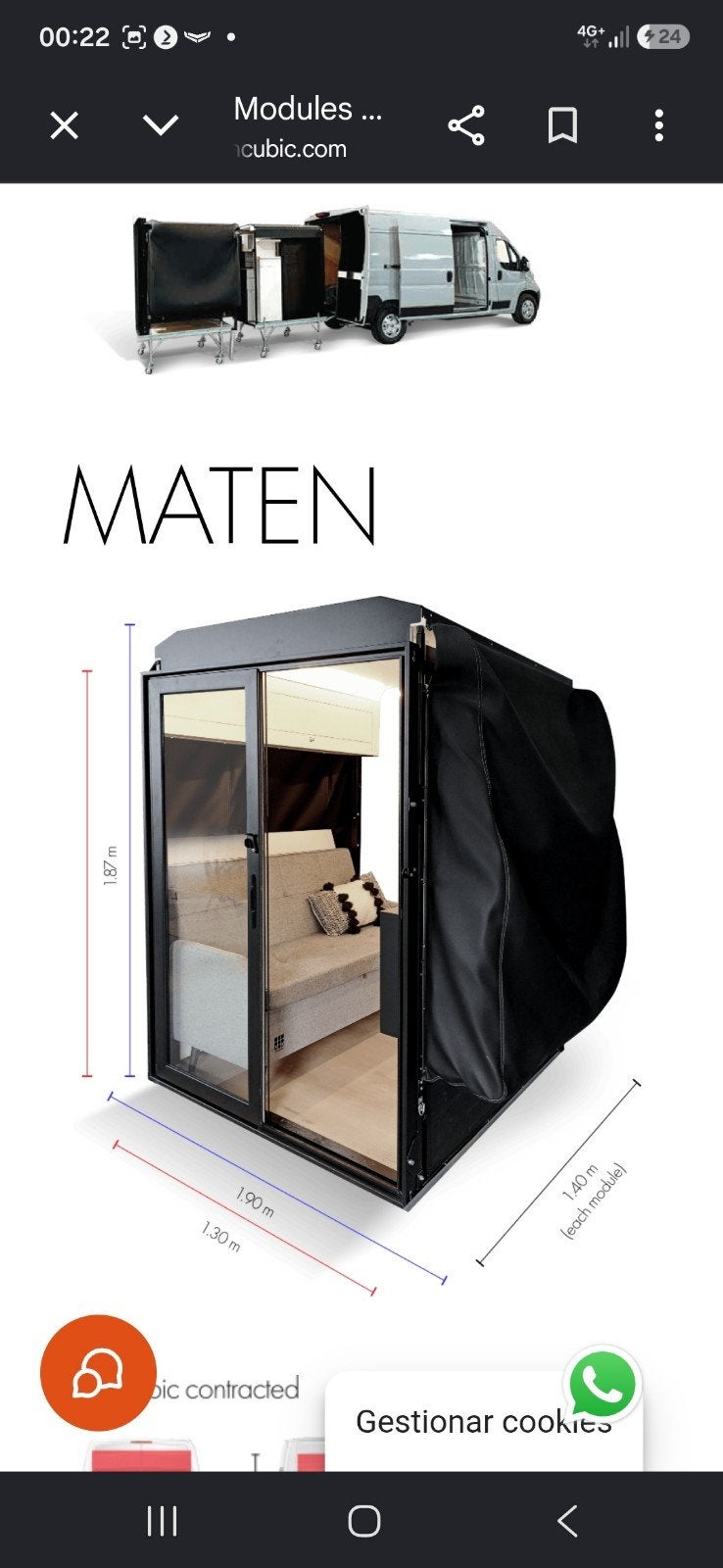 VanCubic premium plug and play camper inrichting uniek, Caravans en Kamperen, Particulier, Buscamper of Camperbus, Overige merken