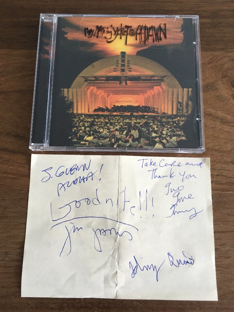 Cd My Morning Jacket At Dawn + GESIGNEERD Flyer Nighttown, Pop, Ophalen of Verzenden, Zo goed als nieuw, Gesigneerd