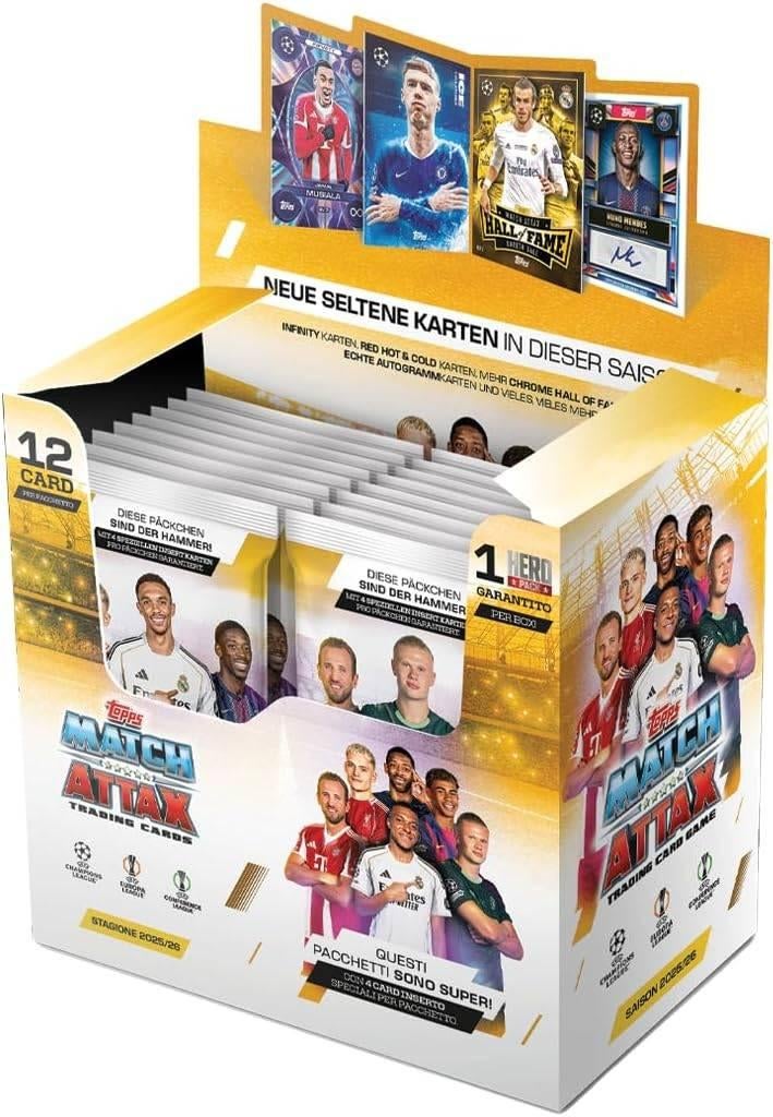 Topps Match Attax - UCL 2025/2026 Boosterbox, Ophalen of Verzenden, Nieuw, Buitenlandse clubs, Spelerskaart