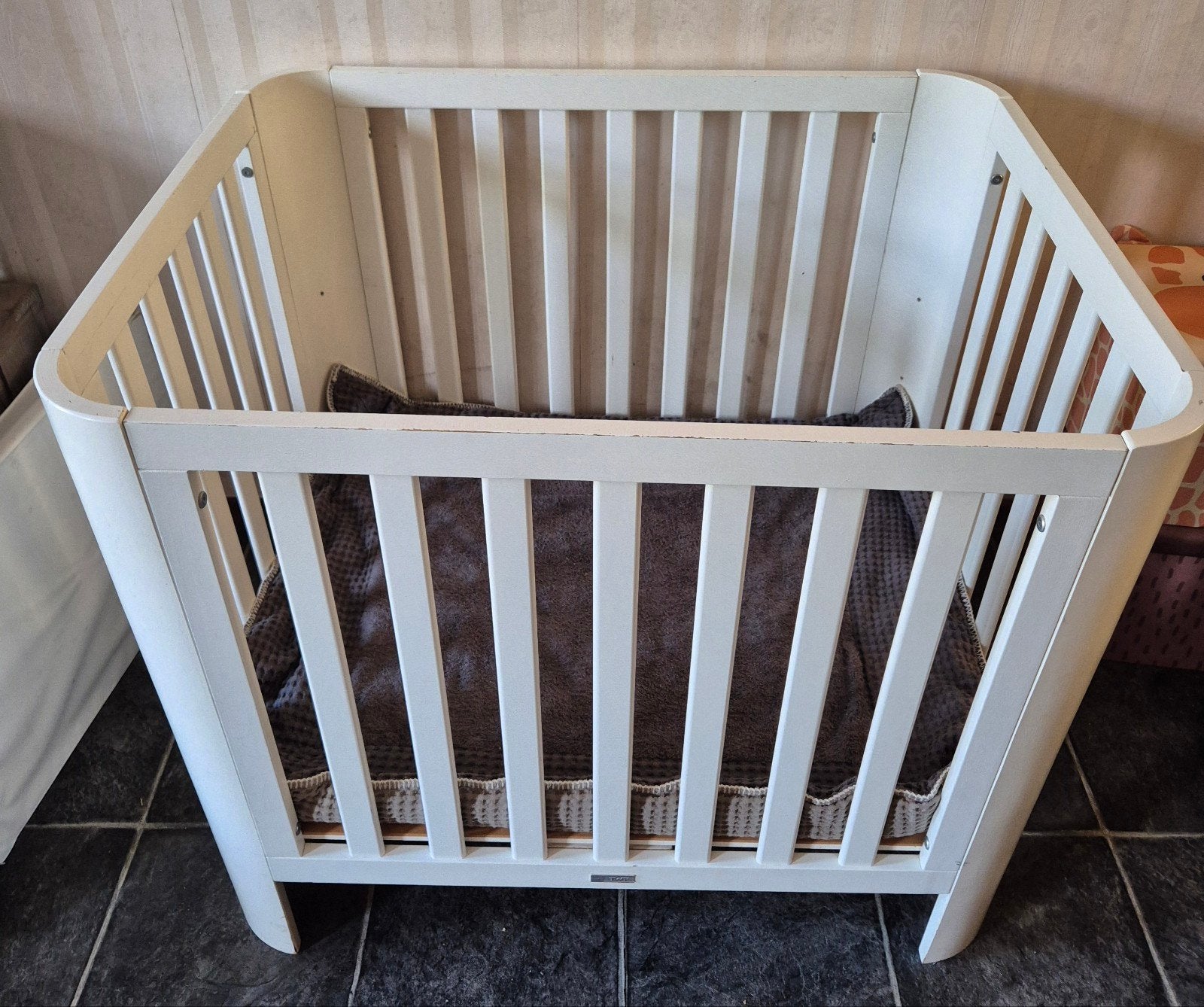 Wit houten box, Ophalen, Gebruikt, Boxkleed