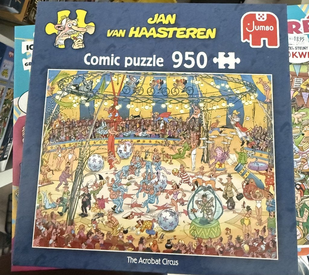 Jan van Haasteren The acrobat circus 950 stukjes, Ophalen of Verzenden, 500 t/m 1500 stukjes, Zo goed als nieuw, Legpuzzel