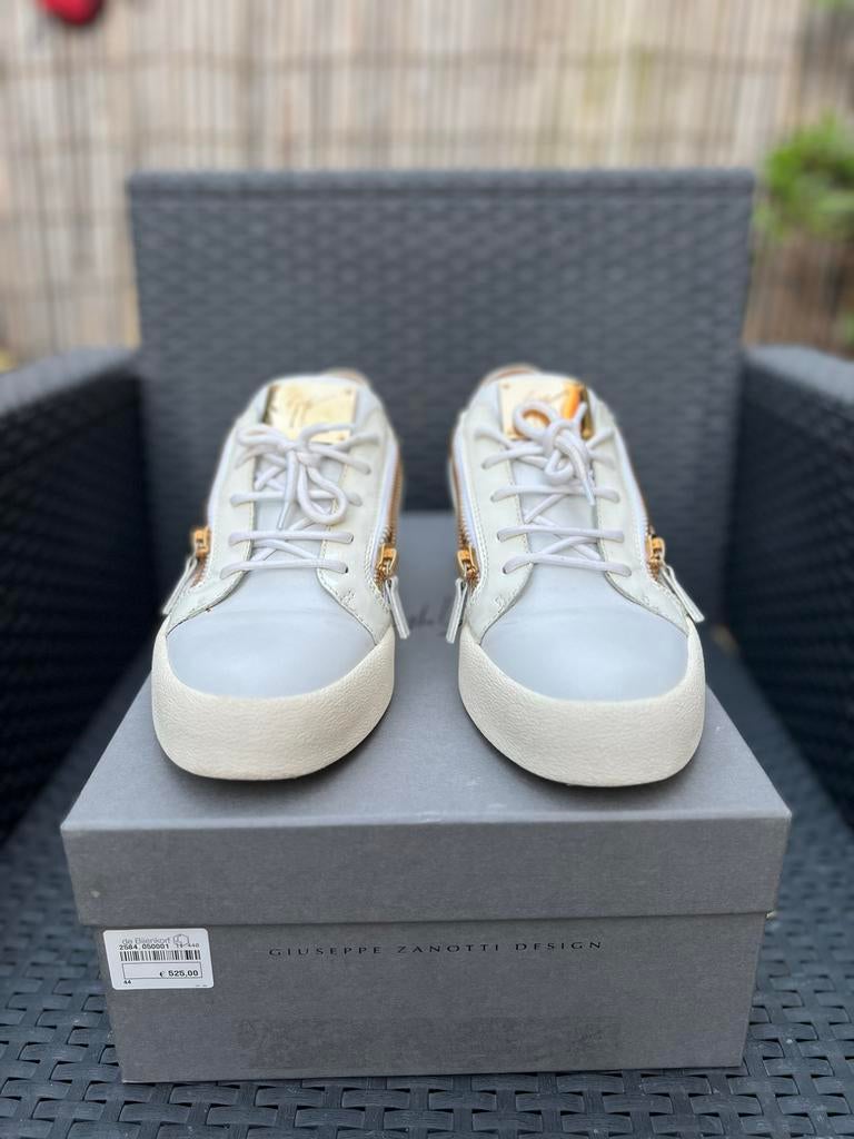 Giuseppe Zanotti Witte Heren Sneakers Maat 44, Kleding | Heren, Schoenen, Ophalen of Verzenden, Zo goed als nieuw, Wit, Sneakers of Gympen