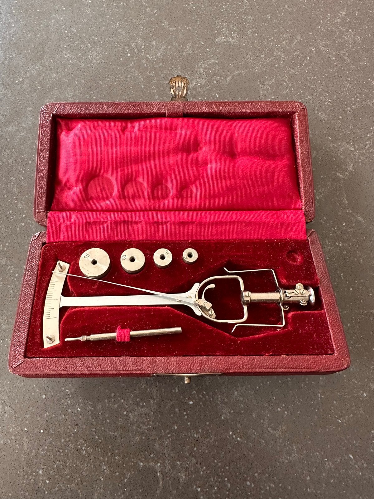 Antieke Schiøtz Tonometer Oogdrukmeter in Originele Cassette, Ophalen of Verzenden