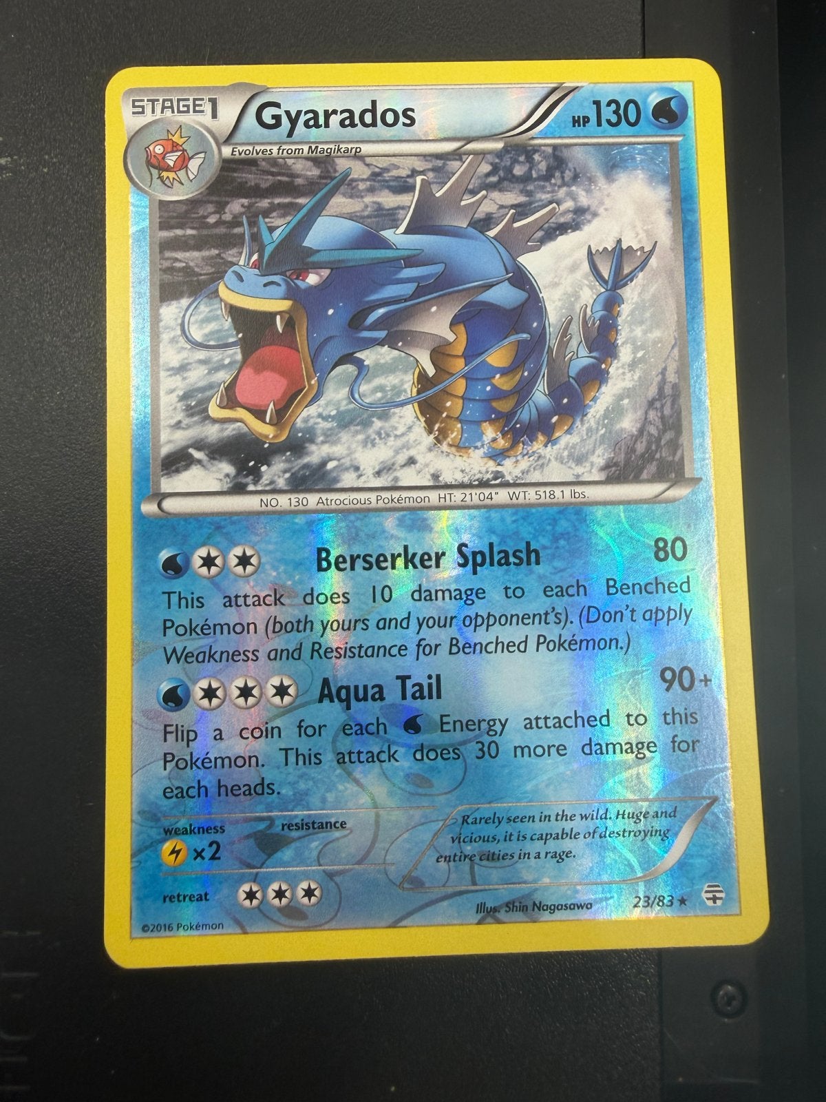 Gyarados Pokémon Kaart (23/83) - XY Generations, Ophalen of Verzenden, Gebruikt, Losse kaart