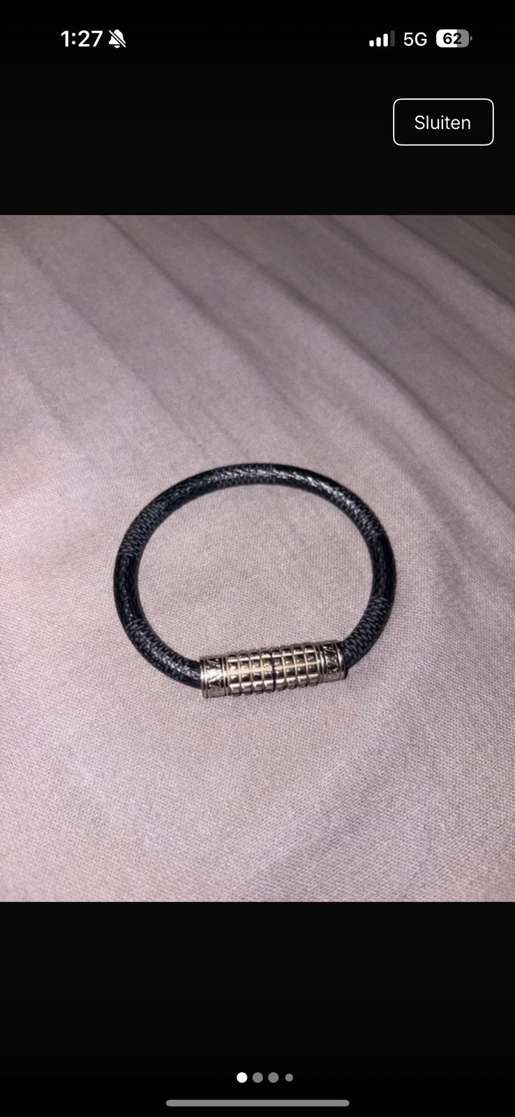 Louis vuitton armband, Sieraden, Tassen en Uiterlijk, Armbanden, Ophalen of Verzenden, Zo goed als nieuw, Zwart, Leer