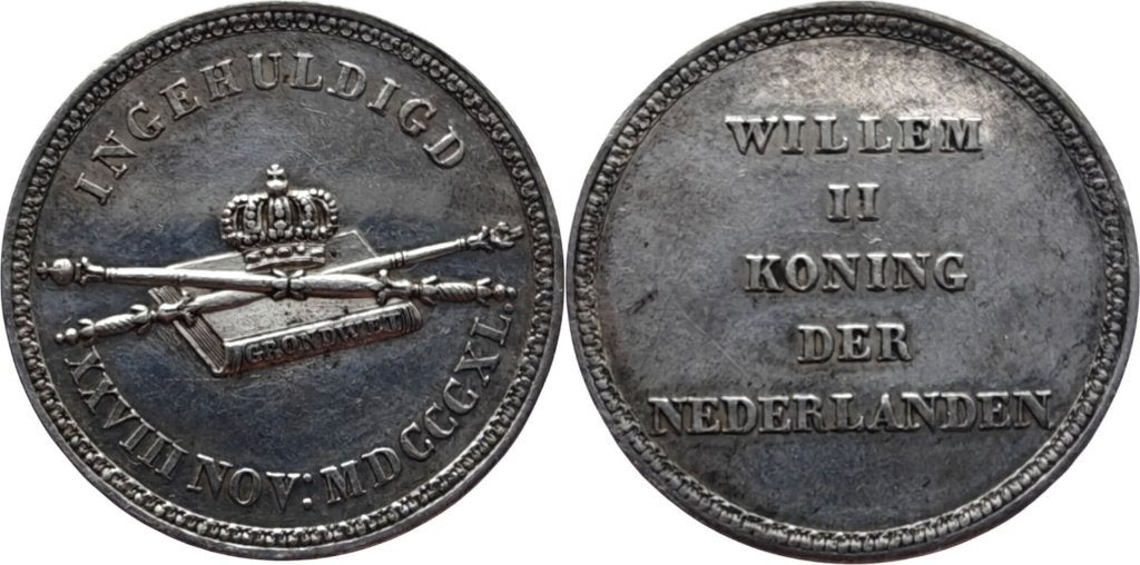 Willem II strooipenning 1840, Nederland (inhuldiging), Verzenden, Overige materialen