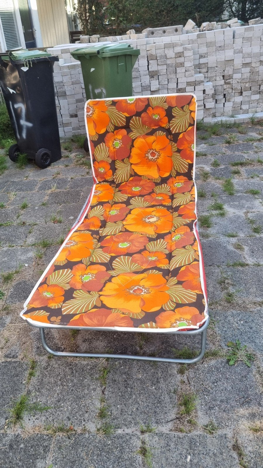vintage strecher, Tuin en Terras, Ophalen of Verzenden, Gebruikt, Metaal, Inklapbaar